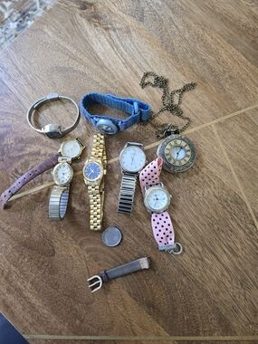 Assorted Women's Fashion Watches - Pink, Blue, Gold, Silver, Brown Parts Only